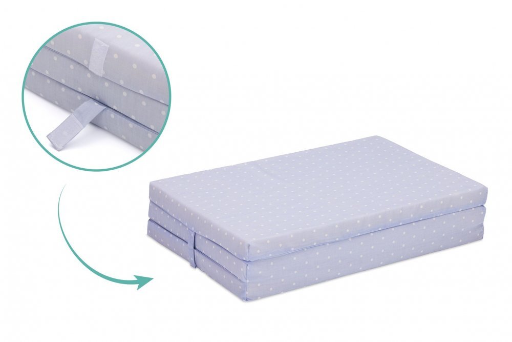 FILLIKID Saltea pliabila pentru copii Buline Bleu 120x60x4 cm
