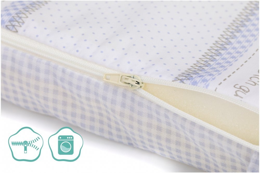 FILLIKID Saltea pliabila pentru copii White Blue 120x60x4 cm