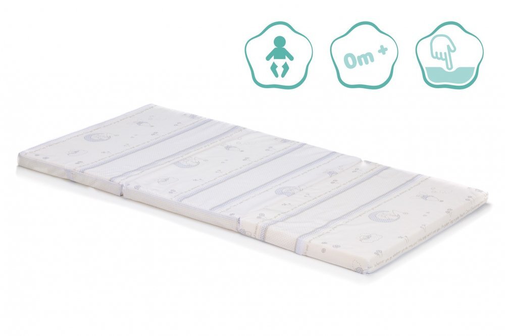 FILLIKID Saltea pliabila pentru copii White Blue 120x60x4 cm