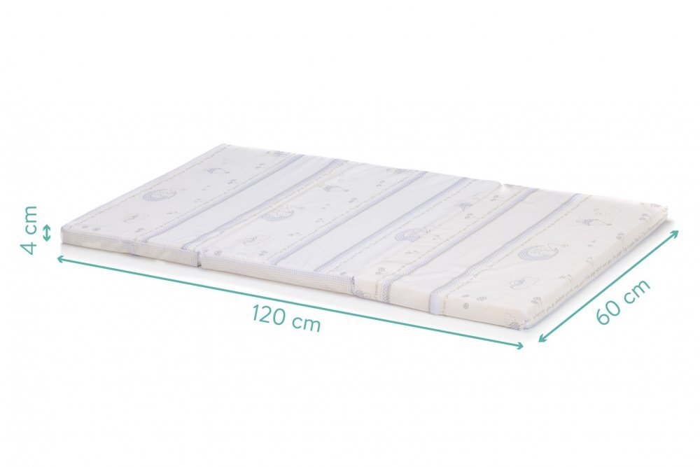 FILLIKID Saltea pliabila pentru copii White Blue 120x60x4 cm