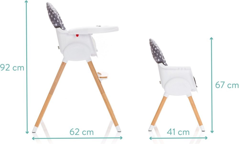 FILLIKID Scaun inalt pentru masa Paul star grey