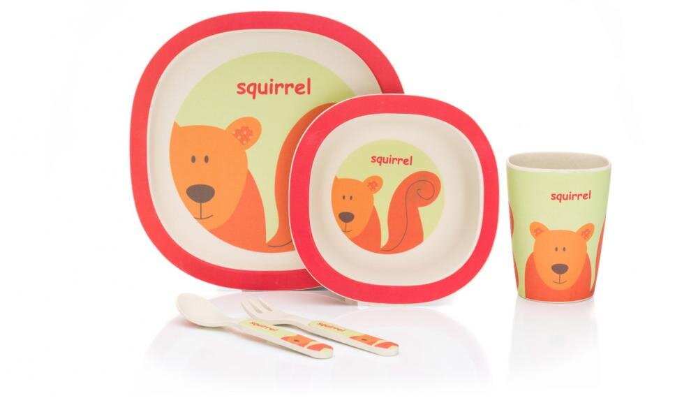 FILLIKID Set de masa 4 piese Bambus orange red