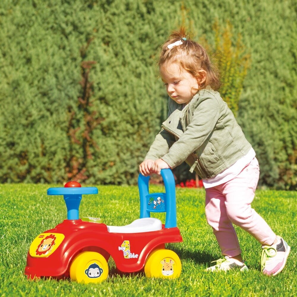 FISHER PRICE Masinuta copii fara pedale Ride-On cu spatar si spatiu depozitare jucarii de la 12 luni pana la 23 kg