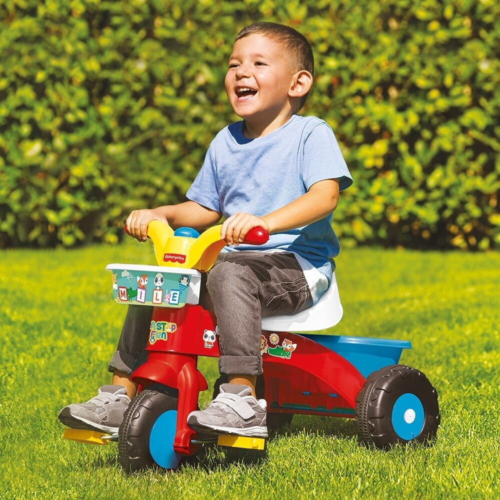 FISHER PRICE Tricicleta pentru copii My first trick cu claxon cosulet accesorii greutate maxima admisa 25 kg