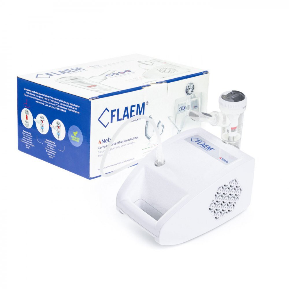 FLAEM Aparat aerosoli 4NEB nebulizator profesional cu compresor 4 moduri de nebulizare reglarea particulelor