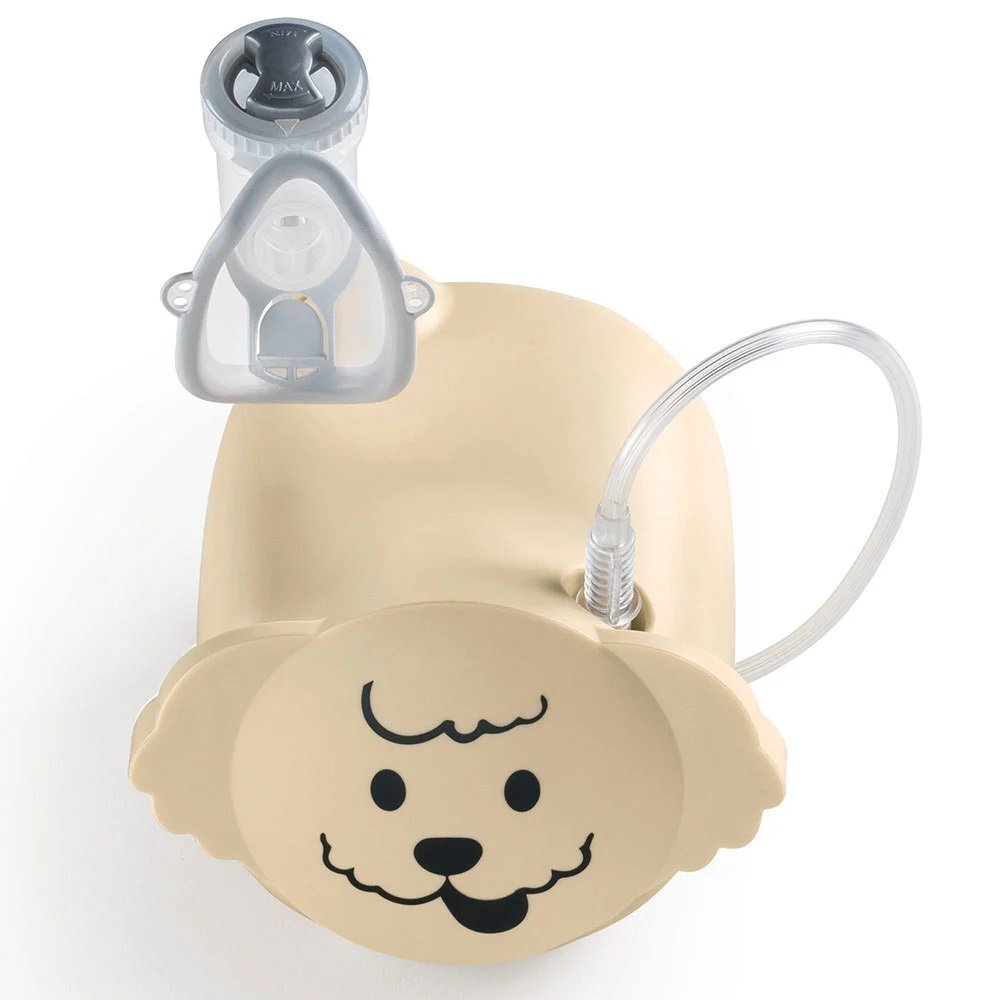 FLAEM Aparat de aerosoli Puppy masca copii si adulti Soft Touch bej