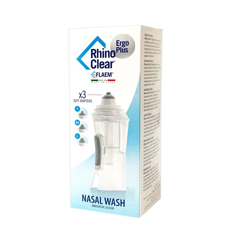 FLAEM Irigator nazal Rhino Clear Ergo Plus compatibil cu aparatele de aerosoli cu compresor pentru curatarea cailor nazale