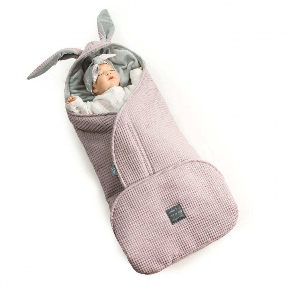 Floo for Baby Paturica de infasat tip sac pentru caruciorscaun auto Footmuff Waffle Blueberry