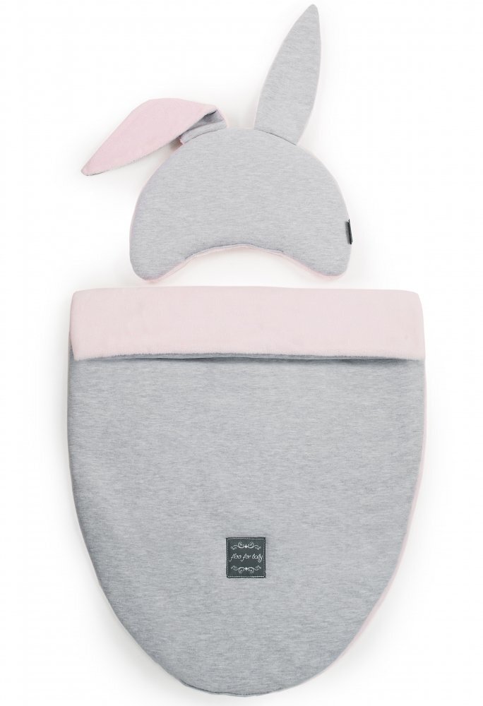 Floo for Baby Set saculet si pernuta pentru carucior Iepuras Roz