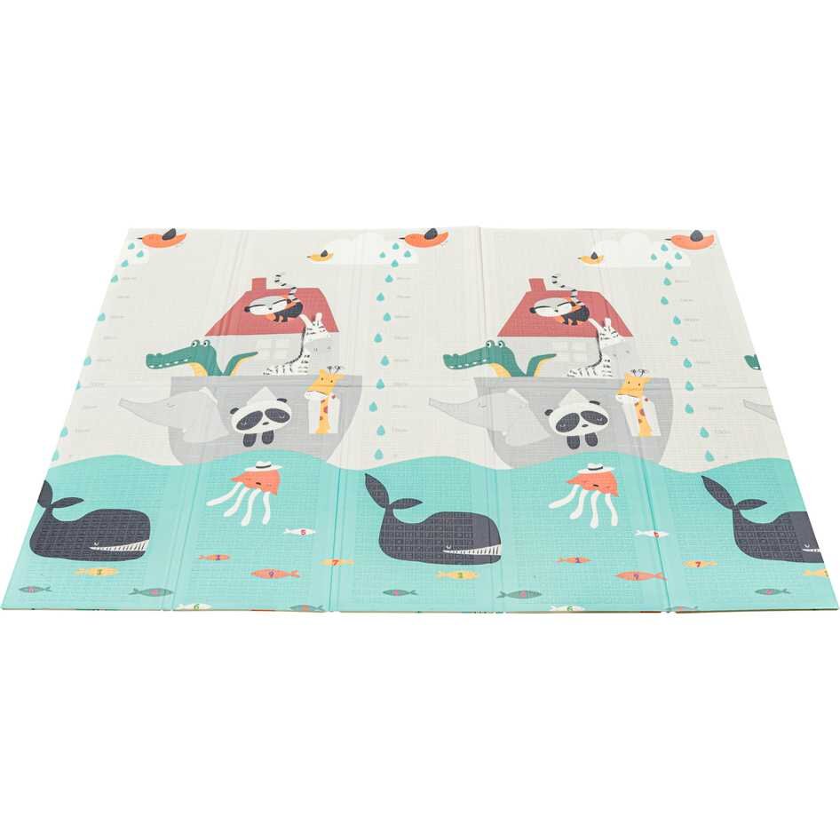 Flumi Covoras de joaca pliabil cu 2 fete 180x200 cm Stradute si arca lui Noe