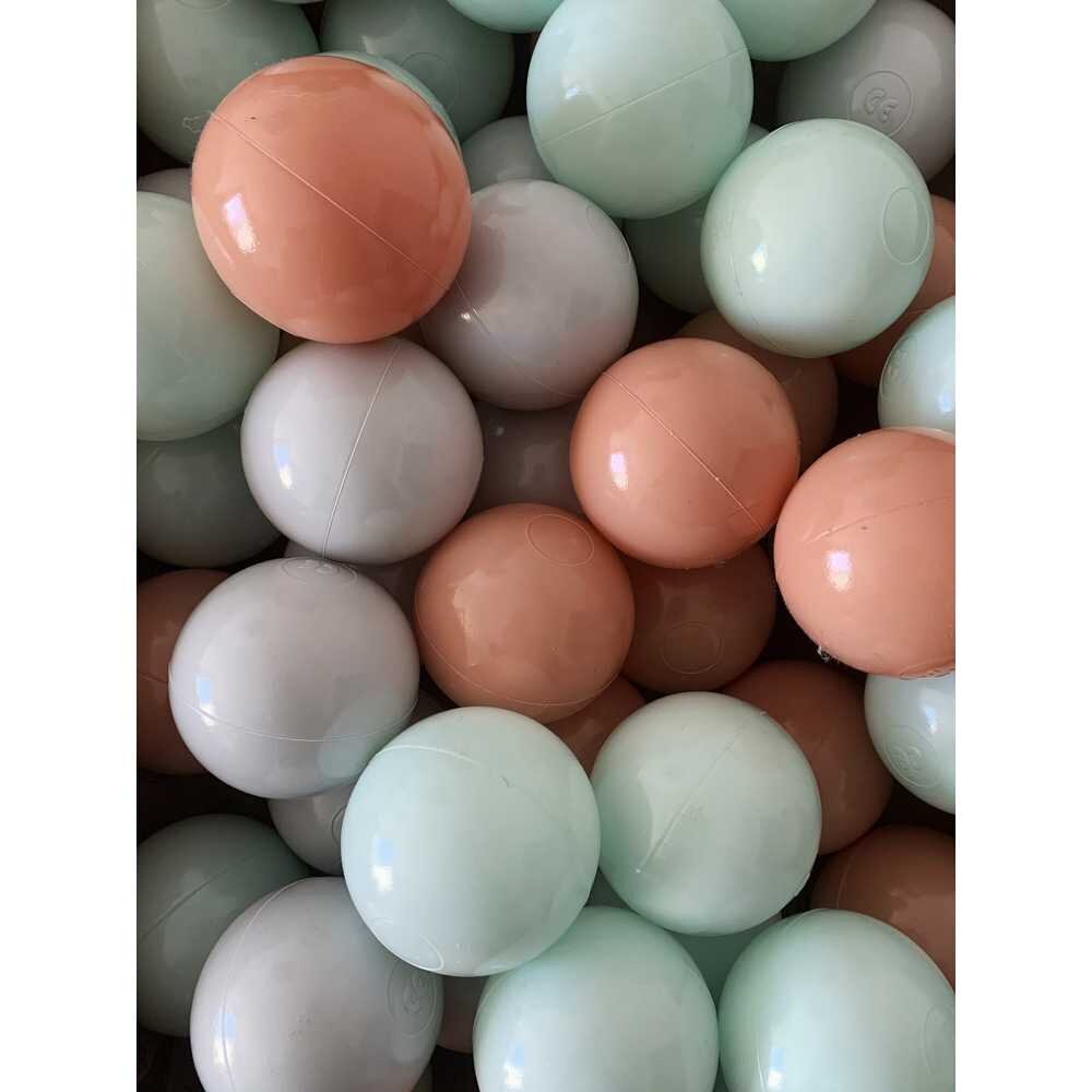 Flumi Set 200 bile din plastic colorate 7 cm verde gri