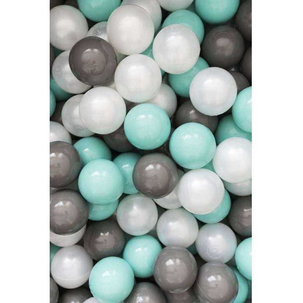 Flumi Set 200 bile din plastic colorate albverde mentagri 7 cm