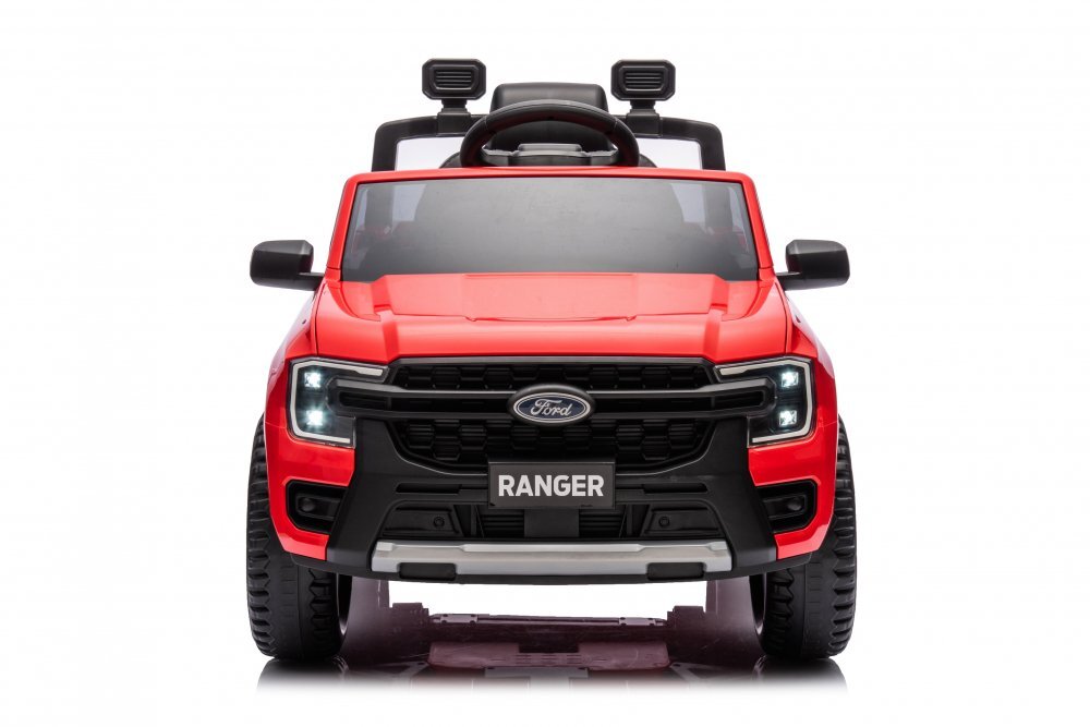 Ford Masinuta electrica copii Ranger Red cu licentascaun din piele ecologicatelecomanda 2.4Gacumulator 12V4.5Ahdoua motoarex35wlumini ledoglinzi retrovizoareusi cu deschidereportbagaj
