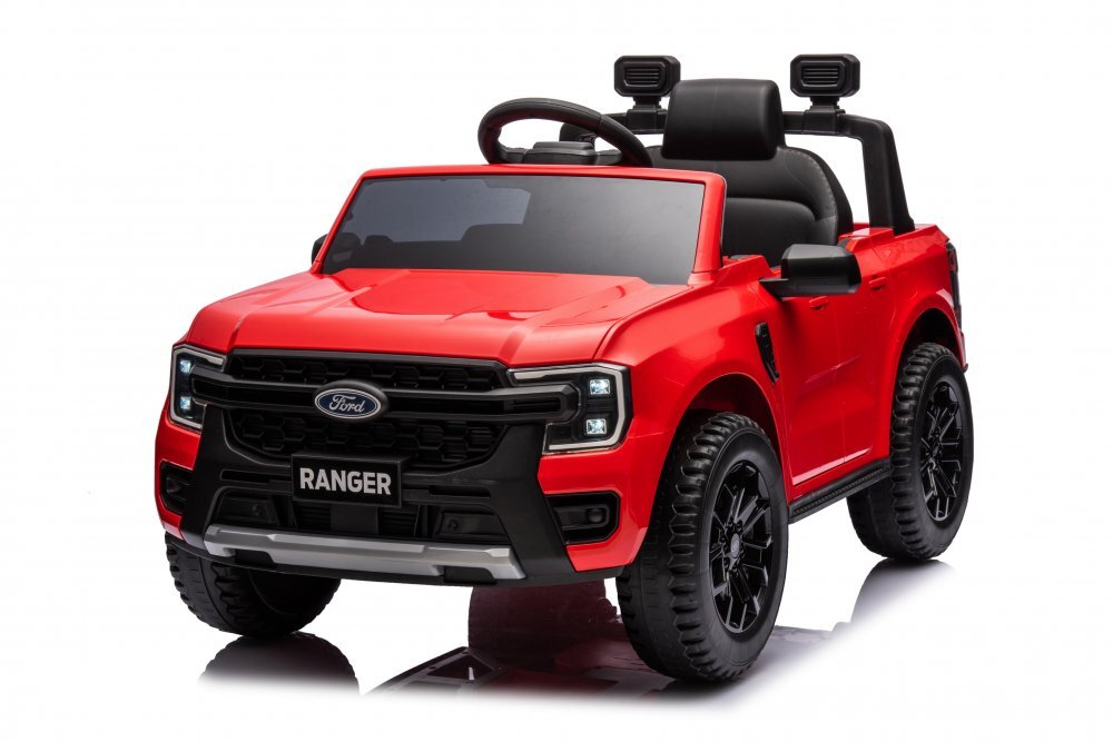 Ford Masinuta electrica copii Ranger Red cu licentascaun din piele ecologicatelecomanda 2.4Gacumulator 12V4.5Ahdoua motoarex35wlumini ledoglinzi retrovizoareusi cu deschidereportbagaj