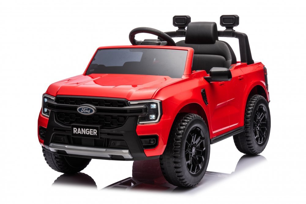 Ford Masinuta electrica copii Ranger Red cu licentascaun din piele ecologicatelecomanda 2.4Gacumulator 12V4.5Ahdoua motoarex35wlumini ledoglinzi retrovizoareusi cu deschidereportbagaj