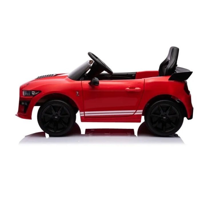 Ford Masinuta electrica pentru copii Mustang GT500 and Shelby Cobra Red 60W cu telecomanda si licenta deschidere usi lumini oglinzi retrovizoare si centura siguranta