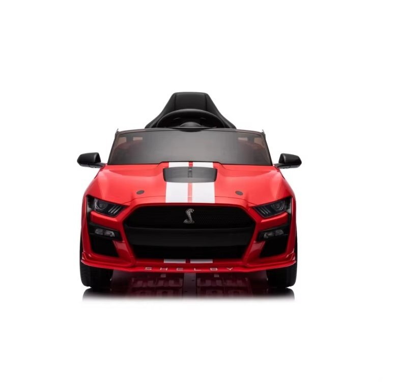 Ford Masinuta electrica pentru copii Mustang GT500 and Shelby Cobra Red 60W cu telecomanda si licenta deschidere usi lumini oglinzi retrovizoare si centura siguranta