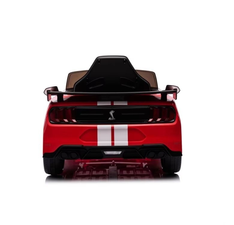 Ford Masinuta electrica pentru copii Mustang GT500 and Shelby Cobra Red 60W cu telecomanda si licenta deschidere usi lumini oglinzi retrovizoare si centura siguranta