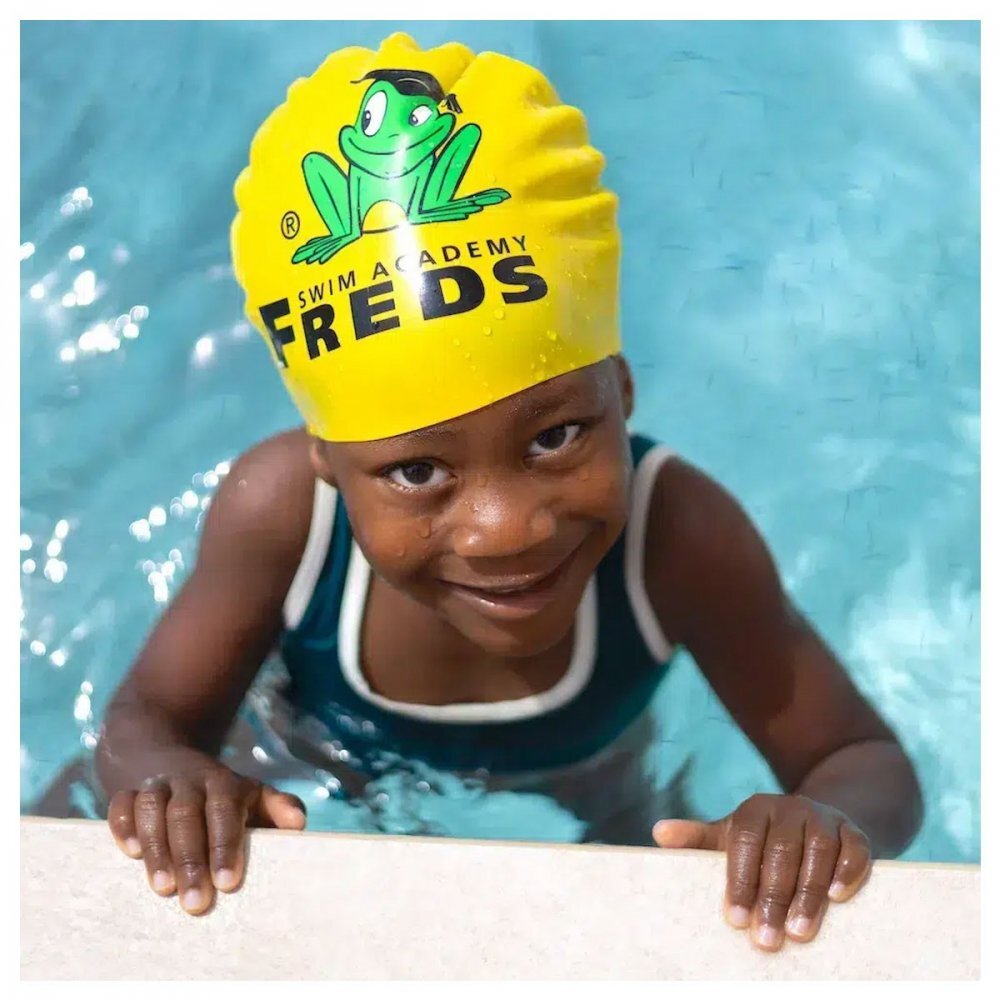 FREDS SWIM ACADEMY Casca de inot din silicon model cu imprimeu