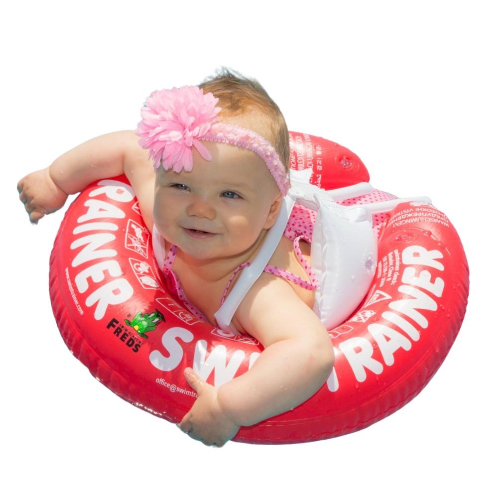 FREDS SWIM ACADEMY Colac de inot pentru bebelusi si copii Swimtrainer Classic rosu 3 luni-4 ani