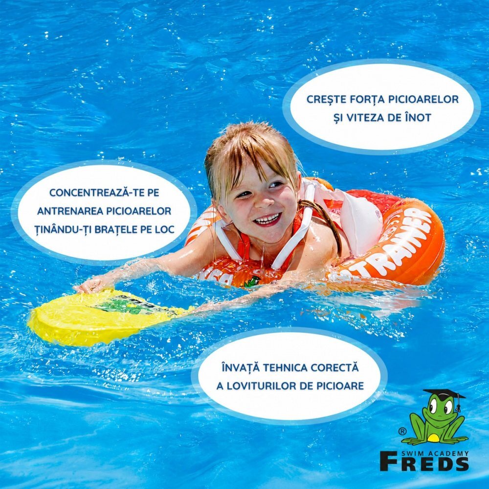 FREDS SWIM ACADEMY Placa de inot pentru copii 15-60 kg