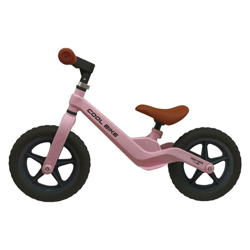 Free2Move Bicicleta fara pedale Cool Bike Pink cu ghidon si sa reglabile roti din Eva greutate admisa 30 kg roti 12 inch 24 luni+