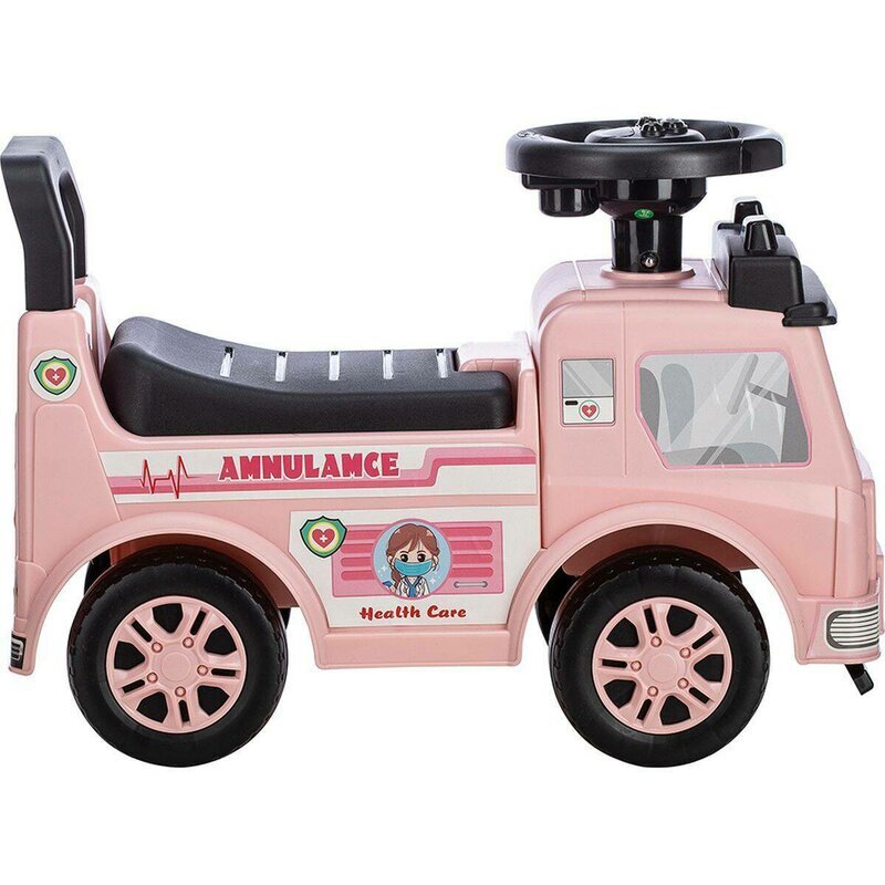 Free2Move Vehicul ride-on Ambulanta cu lumini si sunete spatiu de depozitare 19-36 luni Roz