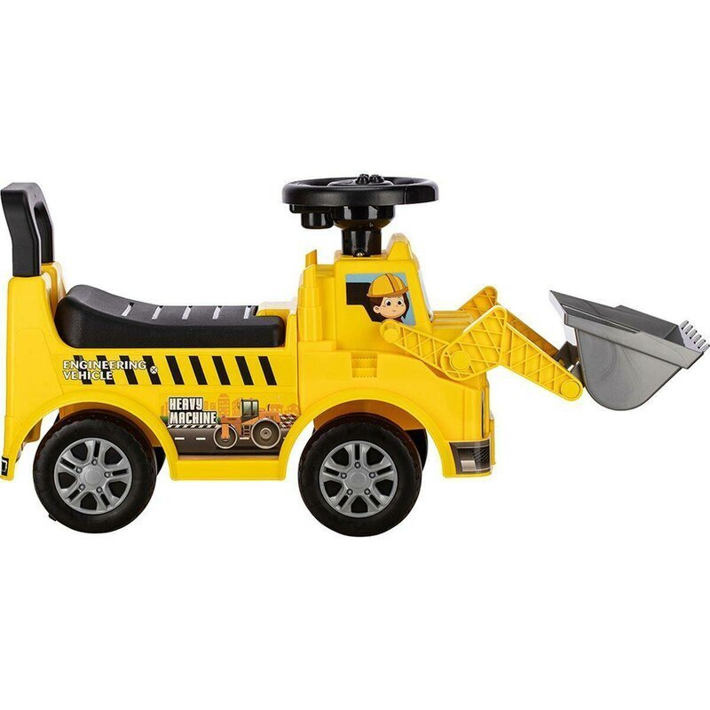 Free2Move Vehicul ride-on Buldozer cu lumini si sunete spatiu de depozitare 19-36 luni Galben