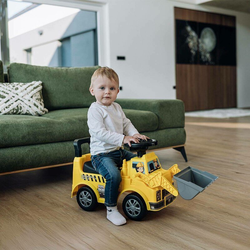 Free2Move Vehicul ride-on Buldozer cu lumini si sunete spatiu de depozitare 19-36 luni Galben