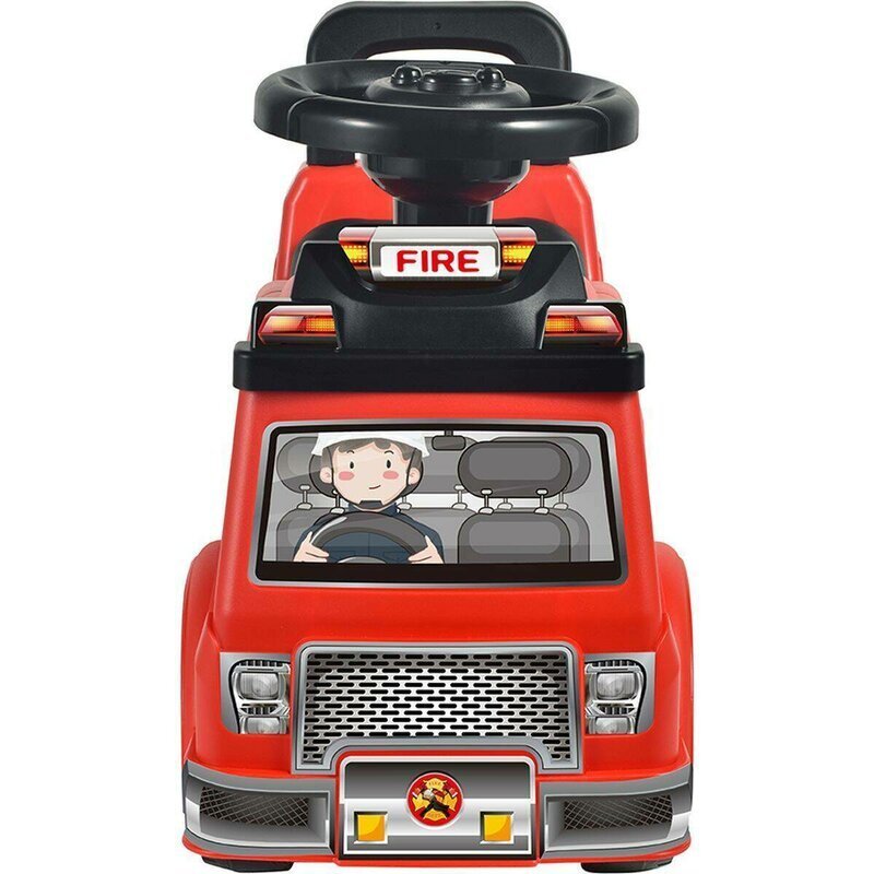 Free2Move Vehicul ride-on Masina de pompieri cu lumini si sunete spatiu de depozitare 19-36 luni Rosu
