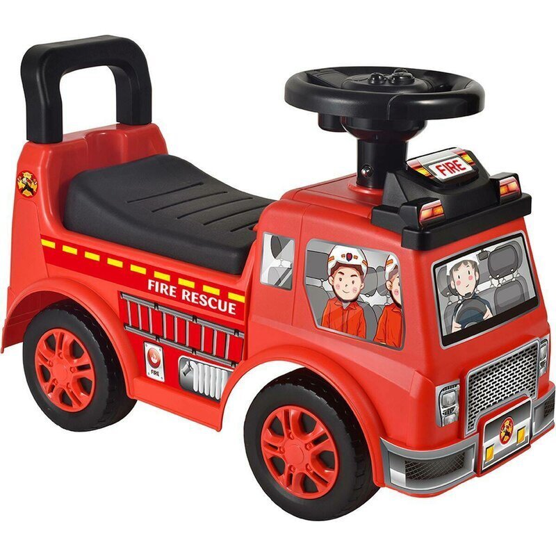 Free2Move Vehicul ride-on Masina de pompieri cu lumini si sunete spatiu de depozitare 19-36 luni Rosu
