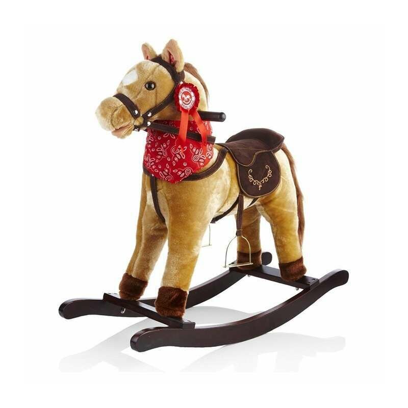Free2Play Calut balansoar din plus cu sunete specifice si de galop brown