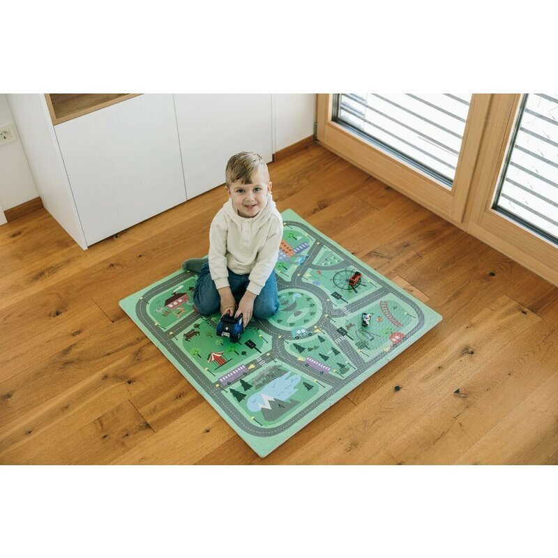 Free2Play Covoras puzzle pentru copii Road din spuma 91x91 cm