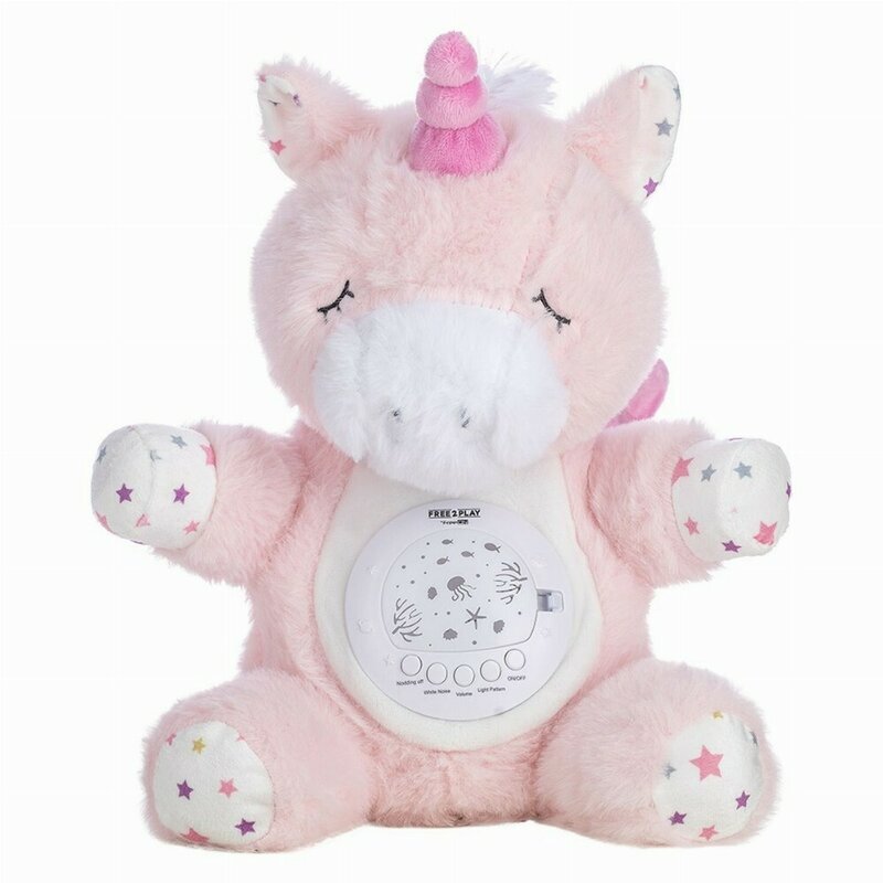 Free2Play Jucarie multifuncionala Unicorn cu proiector muzical sunete si melodii
