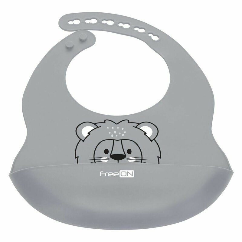 FreeON Baveta moale din silicon cu buzunar 31x24 cm Lion Grey