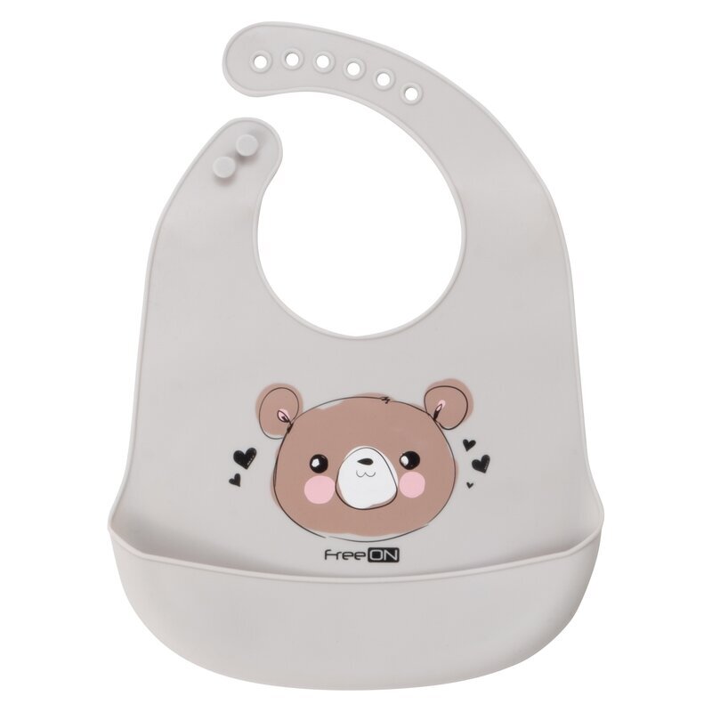 FreeON Baveta moale din silicon cu buzunar Bear Grey