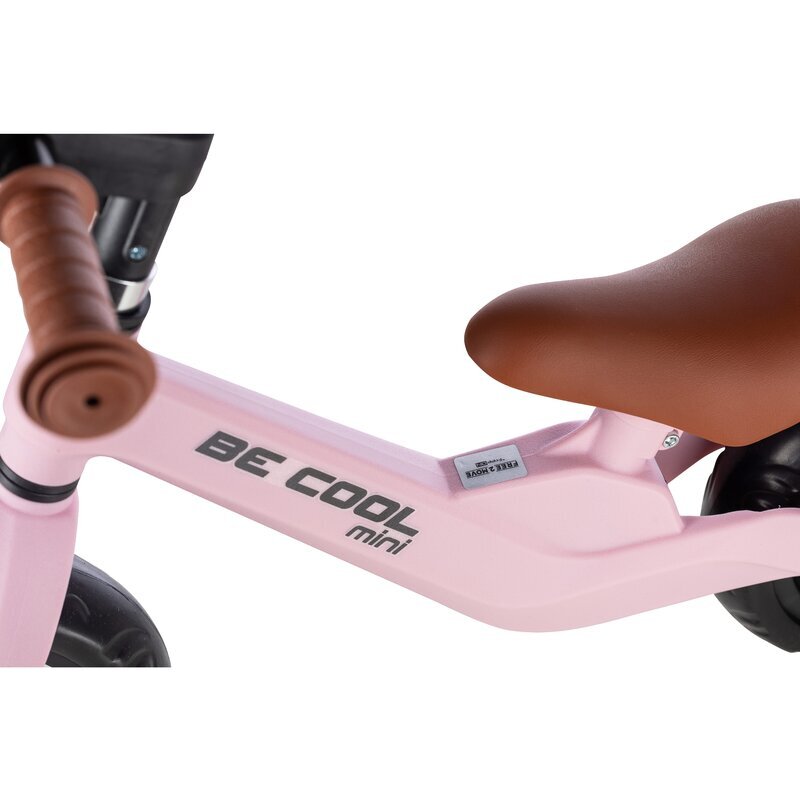 FreeON Bicicleta fara pedale Be Cool Mini roti din Eva 12 luni+ roz 8 inch scaun reglabil de la 27-35 cm roti late din material EVA ghidon ajustabil intre 46 si 51 cm greutate maxima suportata 30 Kg
