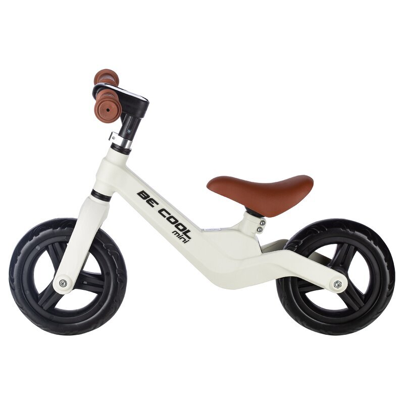 FreeON Bicicleta fara pedale Be Cool Mini roti din Eva12 luni+ alb 8 inch scaun reglabil de la 27-35 cm roti late din material EVA ghidon ajustabil intre 46 si 51 cm greutate maxima suportata 30 Kg