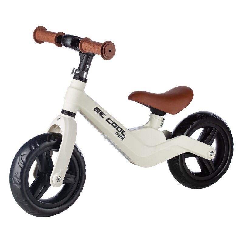 FreeON Bicicleta fara pedale Be Cool Mini roti din Eva12 luni+ alb 8 inch scaun reglabil de la 27-35 cm roti late din material EVA ghidon ajustabil intre 46 si 51 cm greutate maxima suportata 30 Kg