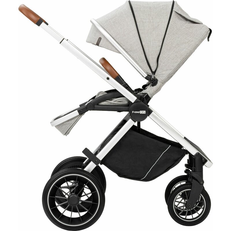 FreeON Carucior 3 in 1 Joy Reversibil Cu cadru din aluminiu Scoica auto Husa picioare Geanta mamici si accesorii Reversibil Cu cadru din aluminiu Scoica auto Husa picioare Geanta mamici si accesorii Standard de siguranta EN1888-12018+A12022 gri