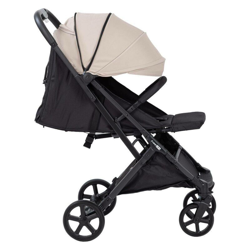 FreeON Carucior pentru copii Tao Beige cu maner pentru transport roti cu suspensie greutate admisa pana la 22 kg