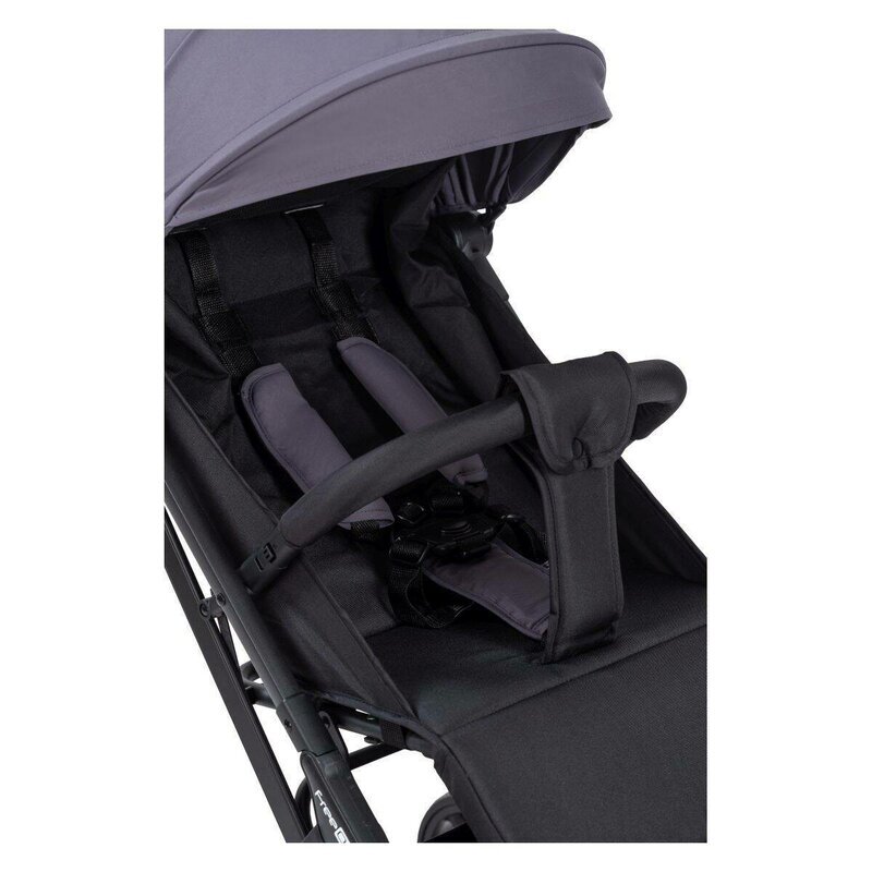 FreeON Carucior pentru copii Tao Grey cu maner pentru transport roti cu suspensie greutate admisa pana la 22 kg