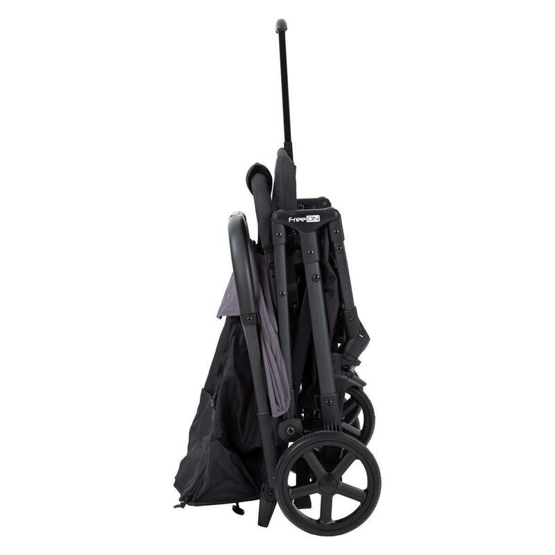 FreeON Carucior pentru copii Tao Grey cu maner pentru transport roti cu suspensie greutate admisa pana la 22 kg