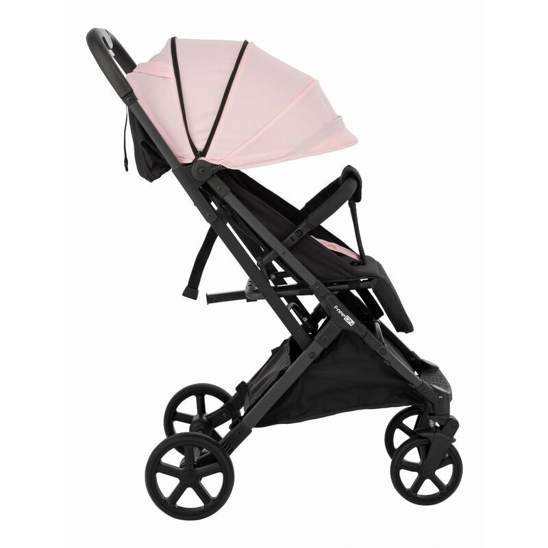 FreeON Carucior pentru copii Tao Pink cu maner pentru transport roti cu suspensie greutate suportata 22 kg