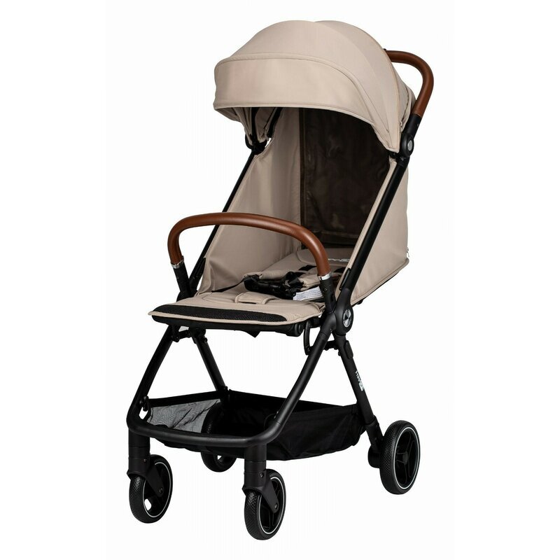 FreeON Carucior sport Bold pliabil automat roti cu suspensii de la nastere pana la 22 kg cu spatar reglabil in 3 pozitii Beige