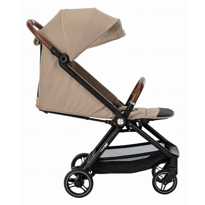 FreeON Carucior sport Bold pliabil automat roti cu suspensii de la nastere pana la 22 kg cu spatar reglabil in 3 pozitii Beige