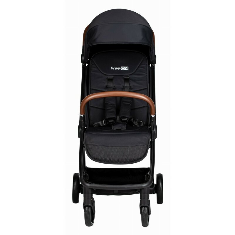 FreeON Carucior sport Bold pliabil automat roti cu suspensii de la nastere pana la 22 kg cu spatar reglabil in 3 pozitii Black