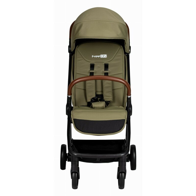 FreeON Carucior sport Bold pliabil automat roti cu suspensii de la nastere pana la 22 kg cu spatar reglabil in 3 pozitii Green Army