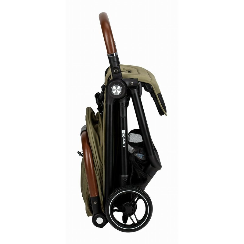 FreeON Carucior sport Bold pliabil automat roti cu suspensii de la nastere pana la 22 kg cu spatar reglabil in 3 pozitii Green Army
