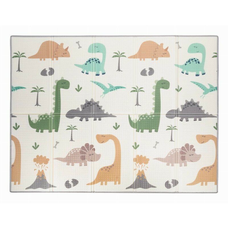 FreeON Covoras de joaca Magic Dino multicolor cu doua fete pliabil 200x150 cm